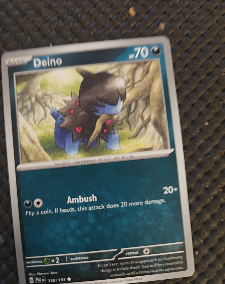 2023 Pokémon TCG Paldea Evolved #138 Deino — front