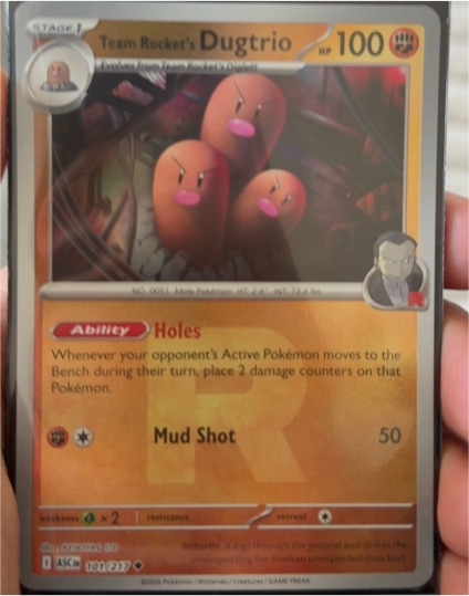 2026 Mega Evolutions Ascended Heroes #101 Team Rocket's Dugtrio — front