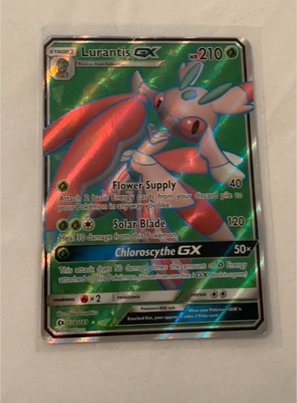 2017 Pokémon Sun & Moon #138 Lurantis GX — front