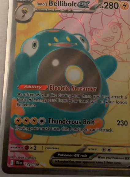 2025 Pokémon TCG Journey Together #172 Iono's Bellibolt ex — front
