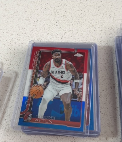 2025-26 Topps Chrome #168 Deandre Ayton Red White and Blue — front
