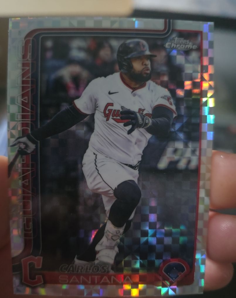 2025 Topps Chrome Update Series #USC11 Carlos Santana — front