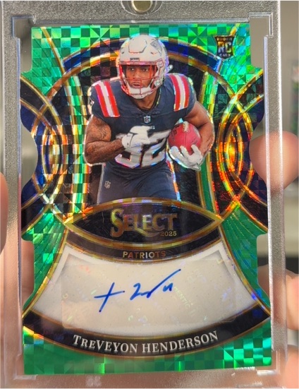 2025 Panini Select #RSJ-THN Treveyon Henderson Rookie Signatures White Prizm Auto — front