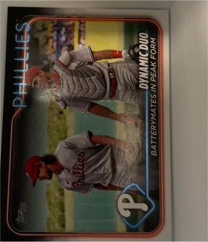 2024 Topps Series 2 #428 Dynamic Duo Aaron Nola / J.T. Realmuto — front