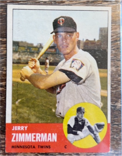 1963 Topps #186 Jerry Zimmerman — front