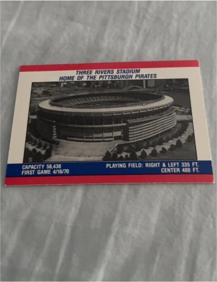 1988 Fleer #NNO Three Rivers Stadium Pittsburgh Pirates — front