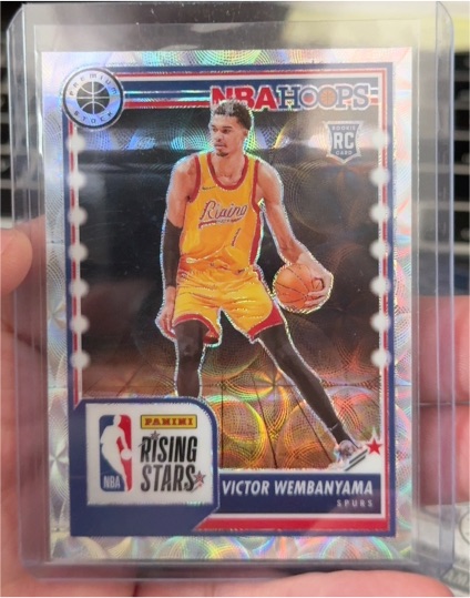 2023-24 Panini NBA Hoops Premium Stock #282 Victor Wembanyama Rising Stars — front