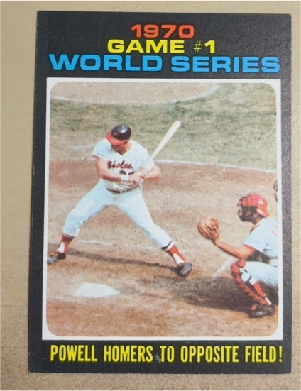 1971 Topps #327 1970 World Series Game 1: Powell Homers to Opposite Field! — front