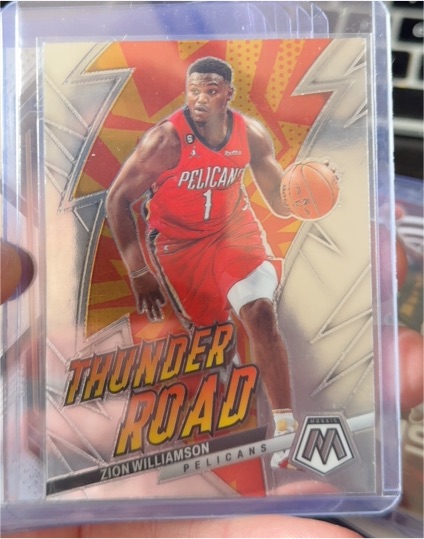 2022-23 Panini Mosaic Thunder Road #13 Zion Williamson — front