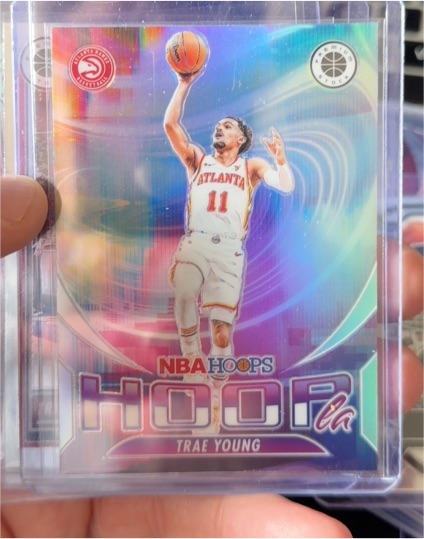 2023-24 Panini NBA Hoops Premium Stock #15 Trae Young — front
