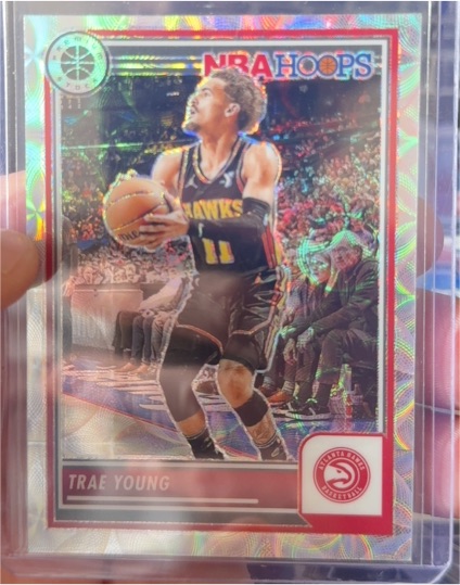 2023-24 Panini NBA Hoops Premium Stock #82 Trae Young — front