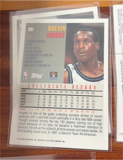 1997-98 Topps #201 Brevin Knight — front