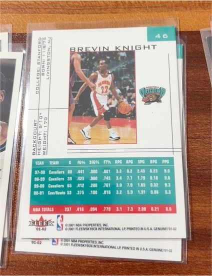 2001-02 Fleer #46 Brevin Knight — front