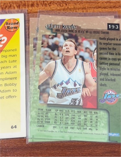 1997 SkyBox #193 Adam Keefe — front