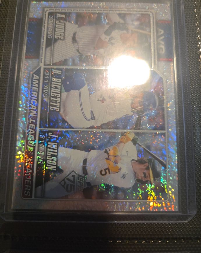 2026 Topps Series 1 #204 AL AVG Leaders Aaron Judge Bo Bichette Jacob Wilson — front
