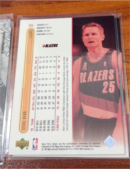 2001-02 Upper Deck #365 Steve Kerr — front
