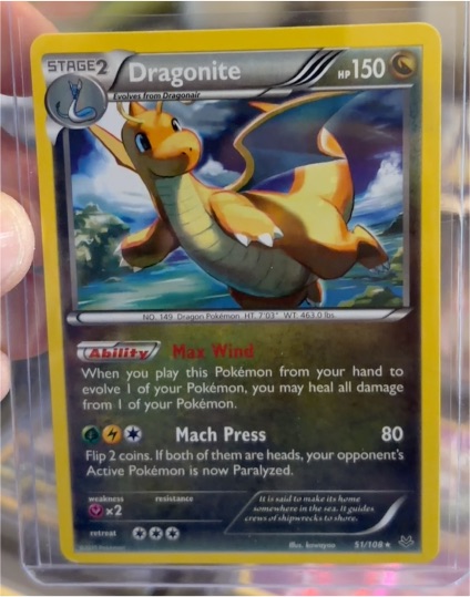 2015 Pokémon XY Roaring Skies #51 Dragonite — front