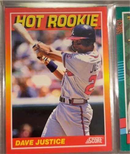 1990 Score #650 Dave Justice Rookie — front