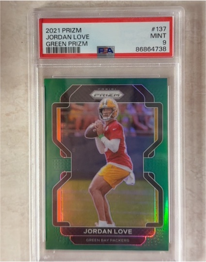 2021 Panini Prizm #137 Jordan Love Green Prizm — front