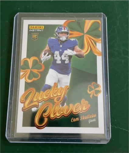 2025 Panini Instant #19 Cam Skattebo Lucky Clover — front