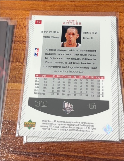 2003 Upper Deck #30 Kerry Kittles — front