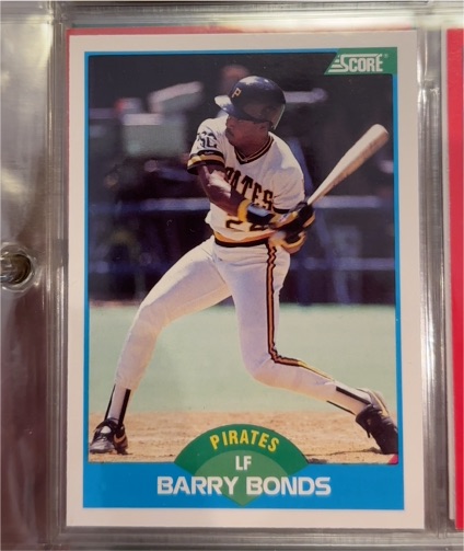 1989 Score #127 Barry Bonds — front