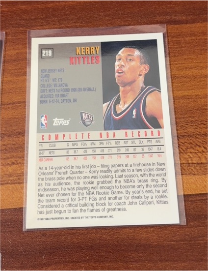 1996-97 Topps #219 Kerry Kittles — front
