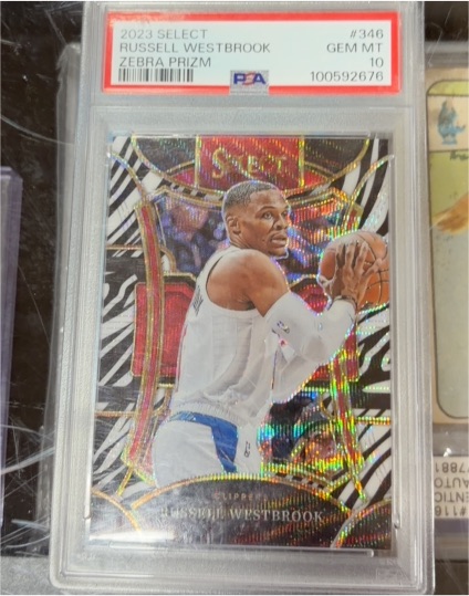 2023 Panini Select #346 Russell Westbrook Zebra Prizm — front