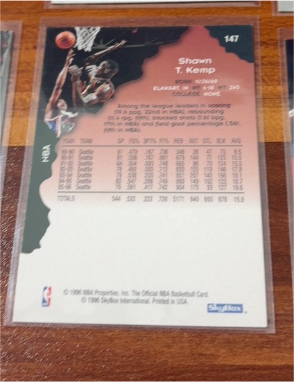 1994 SkyBox #147 Shawn Kemp — front