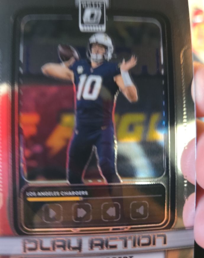 2025 Panini Donruss Optic #10 Justin Herbert Play Action — front
