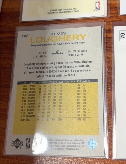 1989 Upper Deck #142 Kevin Loughery — front