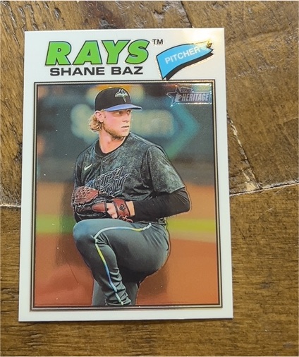 2026 Topps Heritage #348 Shane Baz — front