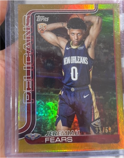 2025 Topps True Gold #33 Jeremiah Fears — front