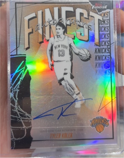 2025-26 Topps Finest #FAU-TK Tyler Kolek Finest Autographs — front