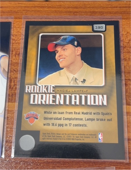 2003-04 Upper Deck Victory #130 Maciej Lampe Rookie Orientation — front