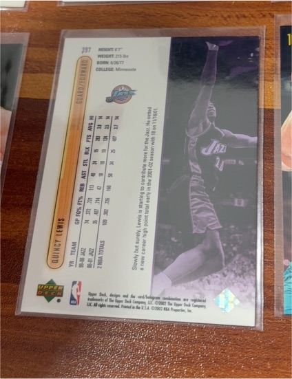 2000 Upper Deck #397 Quincy Lewis — front