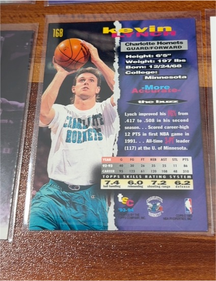 1993-94 Topps Stadium Club #168 Kevin Lynch — front