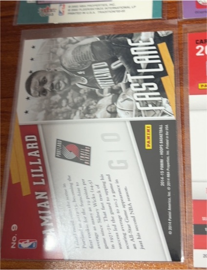 2014-15 Panini Contenders #9 Damian Lillard — front