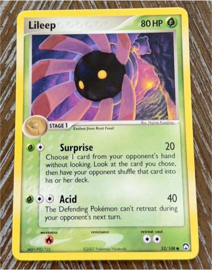 2007 Pokemon EX Power Keepers #52 Lileep — front
