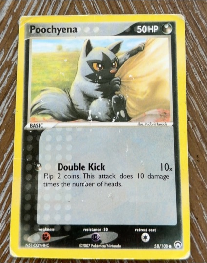 2007 Pokemon EX Power Keepers #58 Poochyena — front