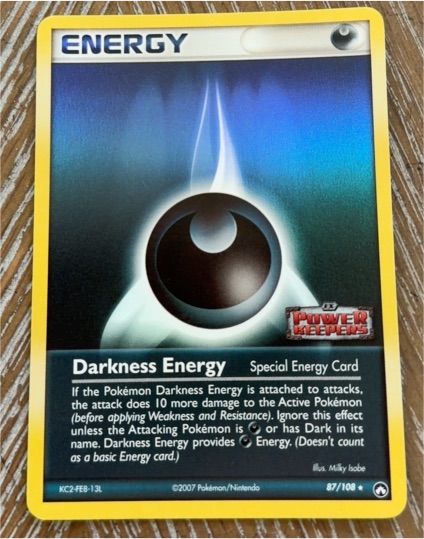 2007 Pokemon Power Keepers #87 Darkness Energy — front