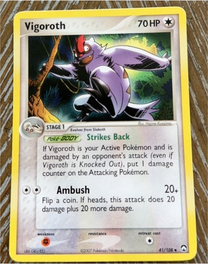 2007 Pokémon EX Power Keepers #41 Vigoroth — front