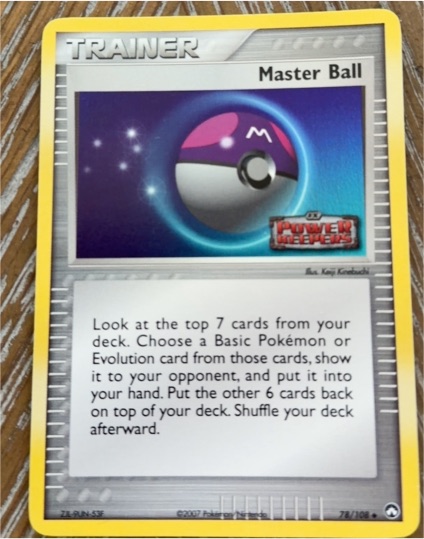 2007 Pokemon EX Power Keepers #78 Master Ball — front