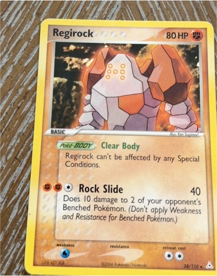 2006 Pokémon EX Holon Phantoms #28 Regirock — front