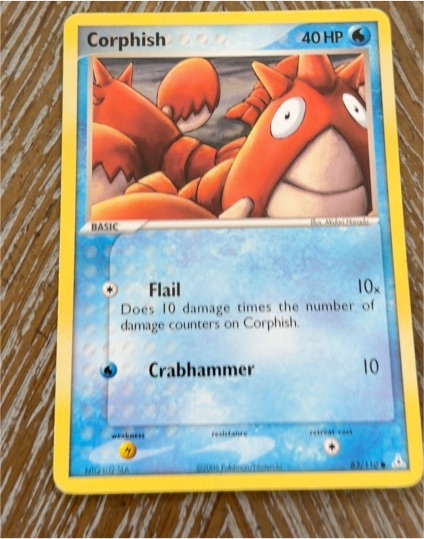 2006 Pokémon EX Holon Phantoms #63 Corphish — front