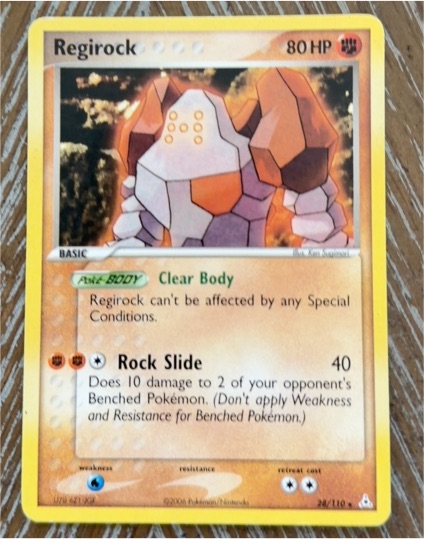 2006 Pokemon EX Holon Phantoms #28 Regirock — front