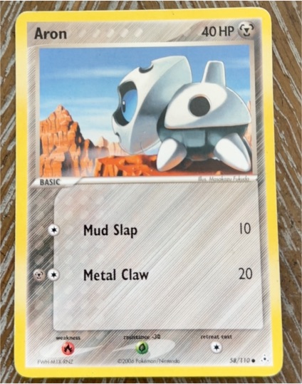 2006 Pokemon EX Holon Phantoms #58 Aron — front