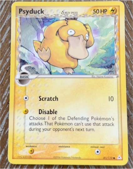 2006 Pokémon Holon Phantoms #81 Psyduck (Delta Species) — front