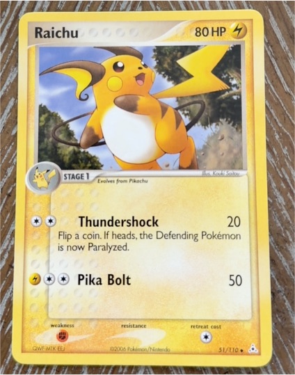 2006 Pokémon Holon Phantoms #51 Raichu — front
