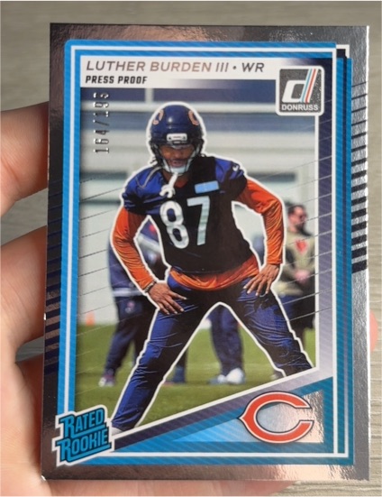 2025 Panini Donruss #395 Luther Burden III Rated Rookie Press Proof — front